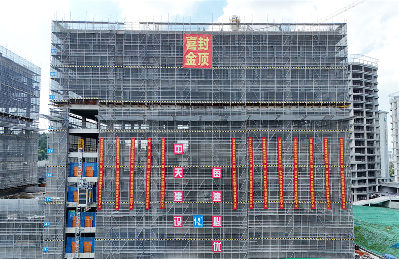 2024年7月5日 ，江苏公司矽力微中国区总部项目1-2#楼顺利封顶。
